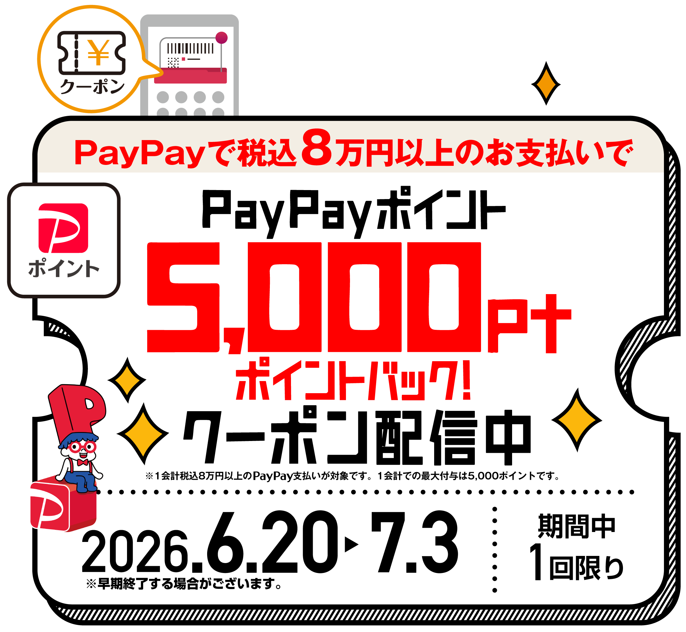 PayPay5,000円キャッシュバック