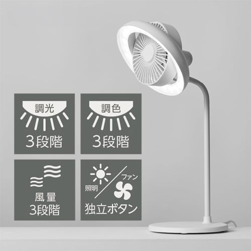 サーキュライトデスクファン DSLD31CWH
