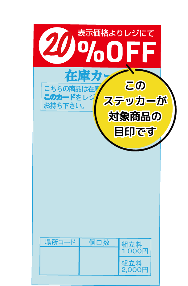 最大20%OFF対象商品