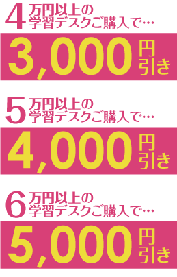 6万円以上で5000円引き